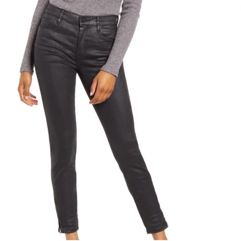 Blank NYC Coated Black High-Rise Skinny Jeans